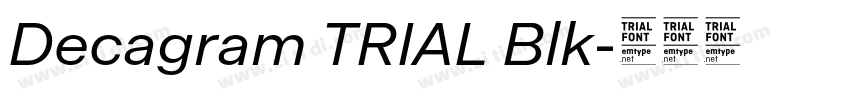 Decagram TRIAL Blk字体转换